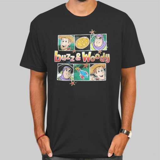 T Shirt Black Buzz and Woody Toy Story