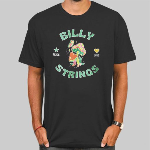 T Shirt Black Funny Billy Strings Mushroom