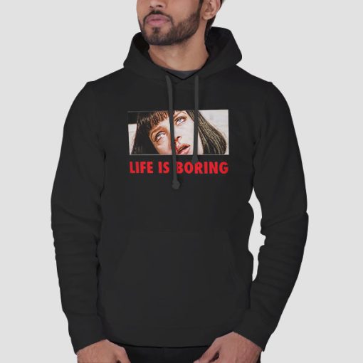 Hoodie Black Pulp Fiction Mia Wallace Quotes