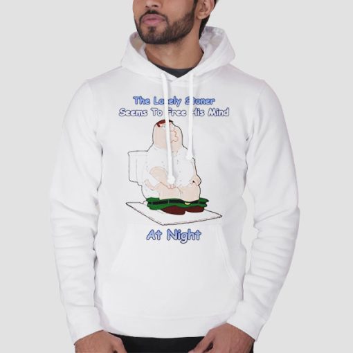 Hoodie White Peter Griffin the Lonely Stoner Seems to Free His Mind