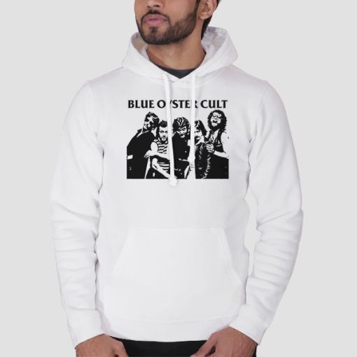 Hoodie White Photo Group Blue Oyster Cult