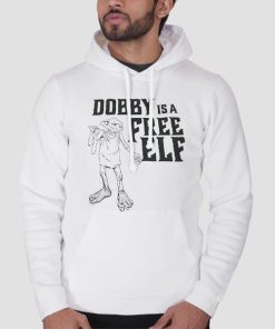Hoodie White Vintage Elf Dobby Is Free