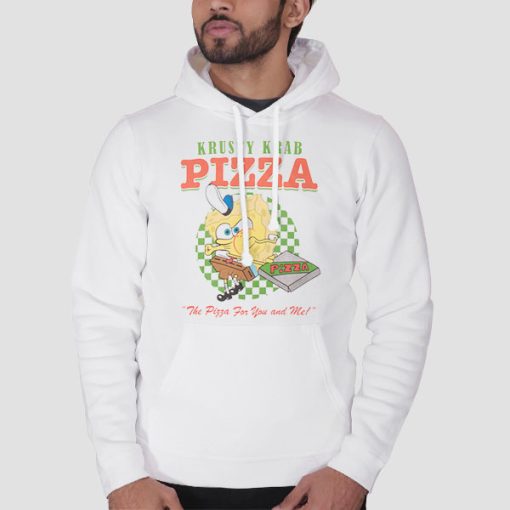 Hoodie White Vintage Krusty Krab Pizza