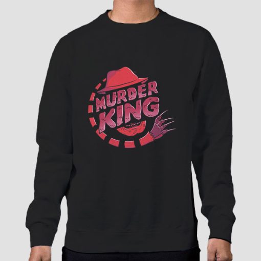 Sweatshirt Black Freddy Krueger Logo Murder King
