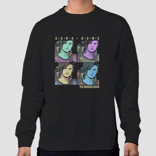 Sweatshirt Black Fun Art Cara Dune