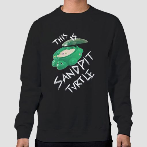 Sweatshirt Black Funny This Is Sandpit Turtle