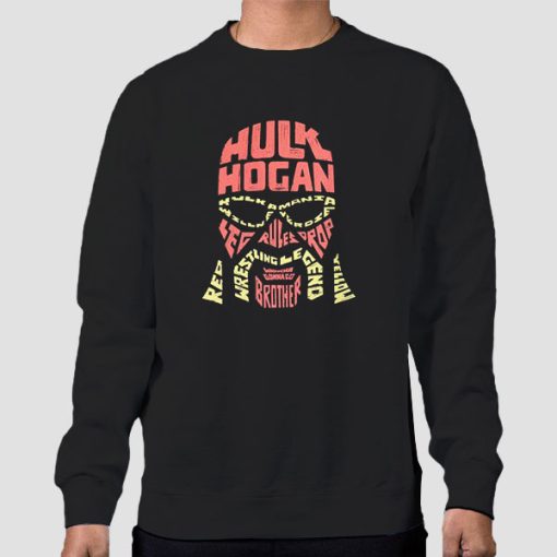 Sweatshirt Black Hulk Hogan Cartoon