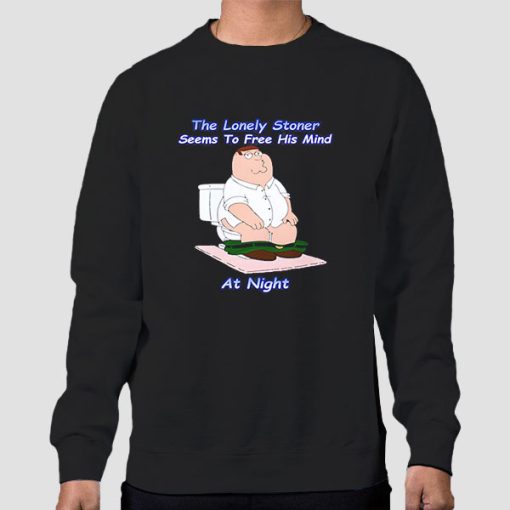 Sweatshirt Black The Lonely Stoner Seems Funny