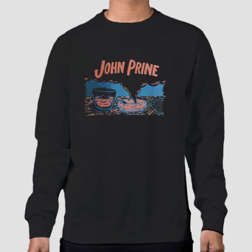 Sweatshirt Black Vintage John Prine