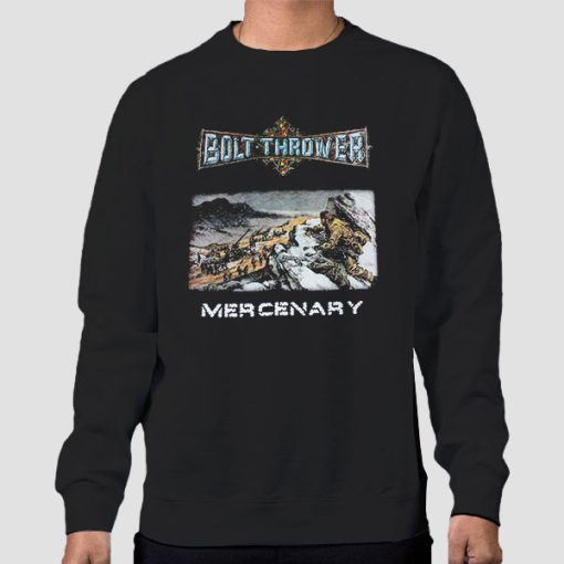 Sweatshirt Black Vintage Mercenary Bolt Thrower
