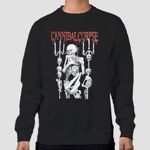 Sweatshirt Black Vintage Skeleton Mutilated Cannibal Corpse