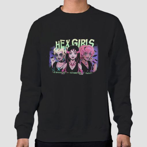 Sweatshirt Black Vintage the Hex Girls Names