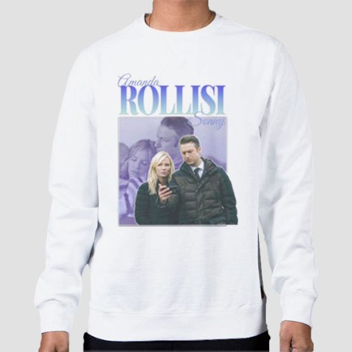 Sweatshirt White 90s Inspired Vintage Rollins and Carisi