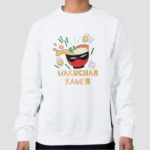 Sweatshirt White Funny Inspired Maruchan Ramen