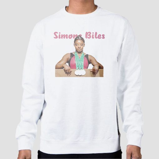 Sweatshirt White Gymnatics Simone Biles