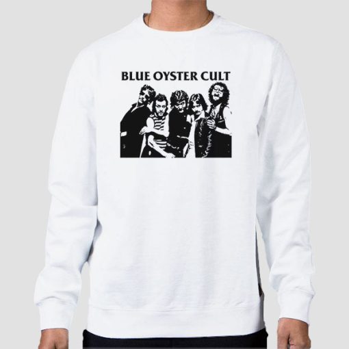Sweatshirt White Photo Group Blue Oyster Cult