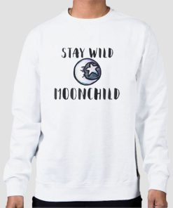 Sweatshirt White Stay Wild Moon Child MoonChild