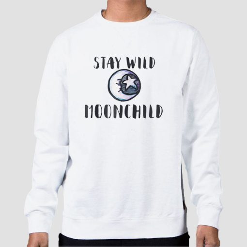 Sweatshirt White Stay Wild Moon Child MoonChild
