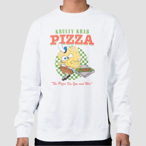 Sweatshirt White Vintage Krusty Krab Pizza