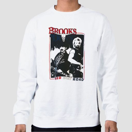 Sweatshirt White Vintage Red Dirt Road Tour Brooks and Dunn