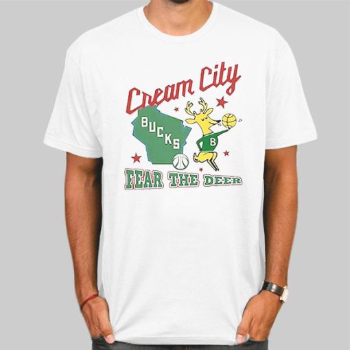 Cream City Milwaukee Bucks Fear the Deer Shirt