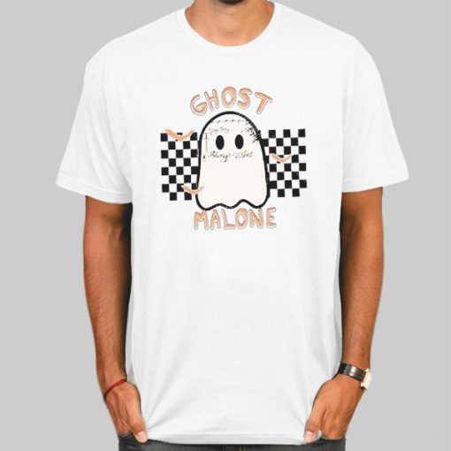 T Shirt White Ghost Malone Parody Ghost