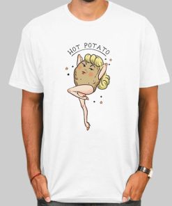 T Shirt White Inspired Parody Hot Potato