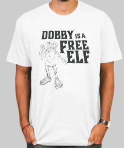 T Shirt White Vintage Elf Dobby Is Free