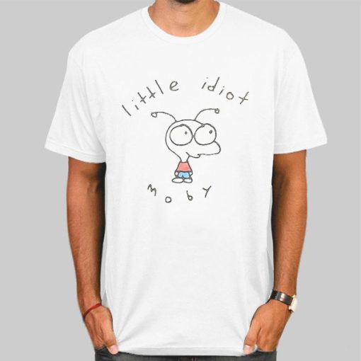 T Shirt White Vintage Moby the Little Idiot