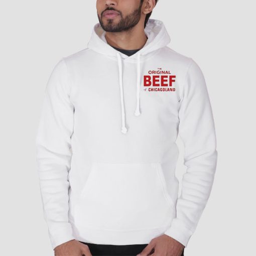 Hoodie White Ebon Moss the Original Beef of Chicagoland