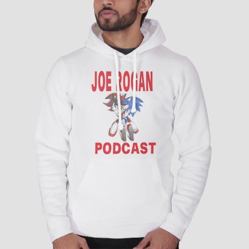 Hoodie White Hedgedog Joe Rogan Podcast Sonic