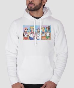 Hoodie White King of the Hill Sailor Moon
