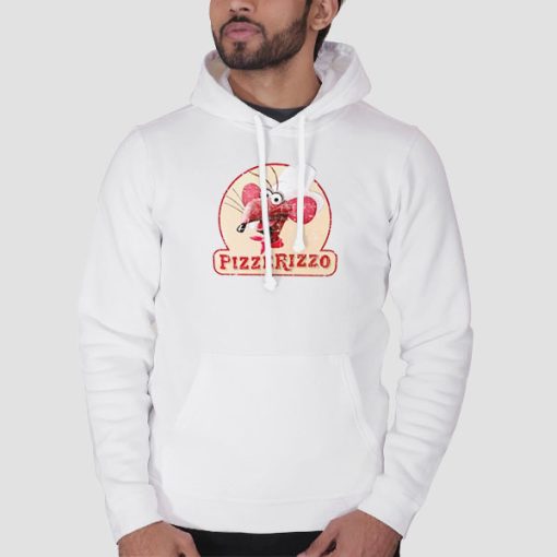 Hoodie White Vintage the Rat Pizzerizzo
