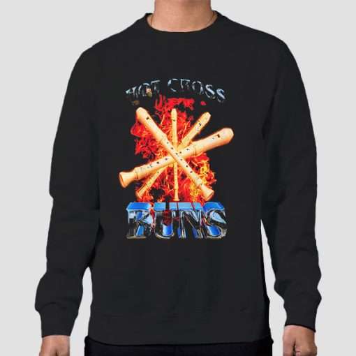 Sweatshirt Black Apparel Hot Cross Buns