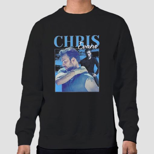 Sweatshirt Black Bootleg Vintage Chris Evans