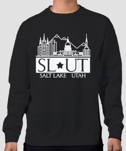 Sweatshirt Black City Salt Lake Utah Sl Ut