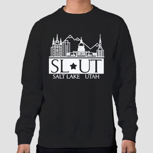 Sweatshirt Black City Salt Lake Utah Sl Ut