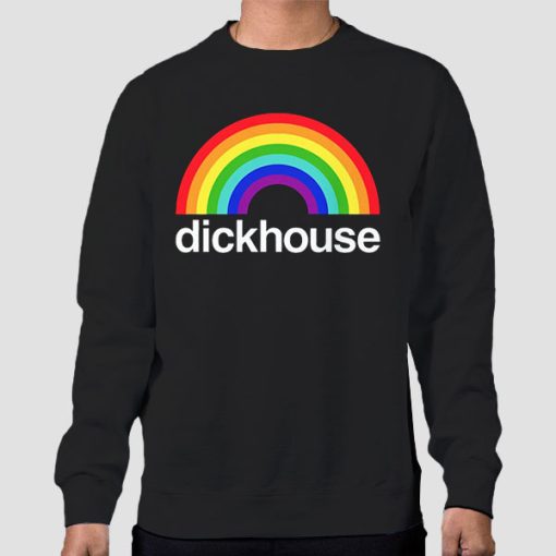 Sweatshirt Black Dickhouse Merch Rainbow