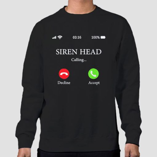 Sweatshirt Black Funny Calling Siren Head Meme