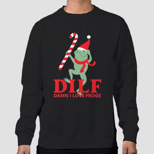 Sweatshirt Black Funny Christmas Damn I Love Frogs