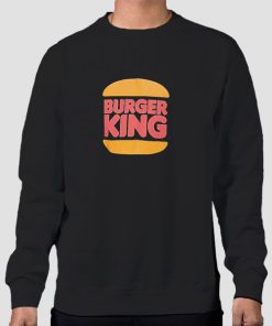 Sweatshirt Black Funny Logo Burgerking