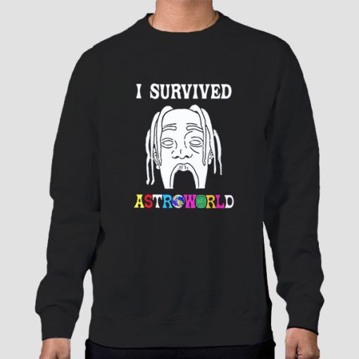 Sweatshirt Black I Survived Astroworld Travis Scott