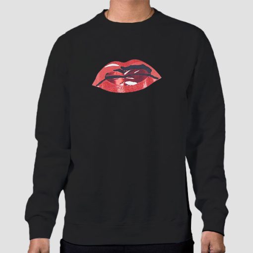 Sweatshirt Black Lips Maison Margiela Kiss