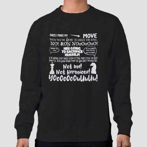 Sweatshirt Black Once I Make My Move Harry Potter Quote