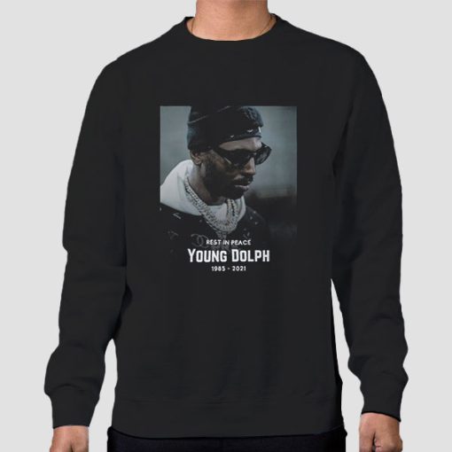 Sweatshirt Black Rest in Peace Young Dolph