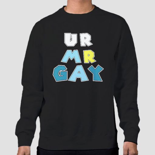 Sweatshirt Black U R Mr Gay Super Mario Galaxy Meme