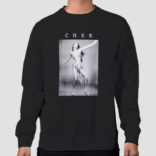 Sweatshirt Black Vintage Cher