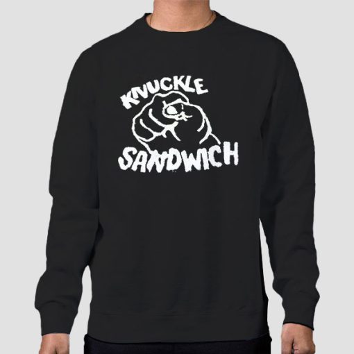 Sweatshirt Black Vintage Knuckle Sandwich