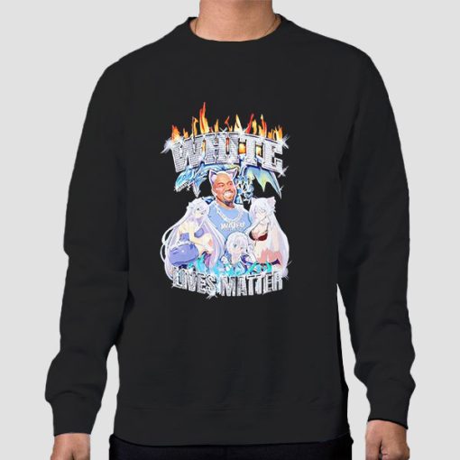 Sweatshirt Black White Live Matters Kanye West Anime