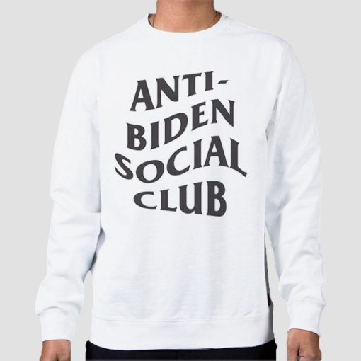 Sweatshirt White Antibiden Social Club Back Print